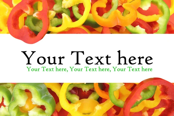 Background of fresh sliced peppers — Stock Photo, Image