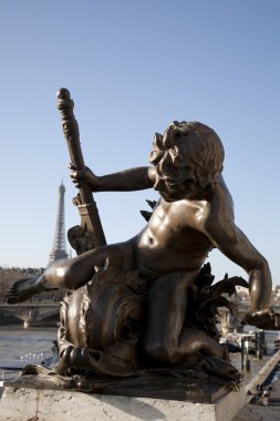 Pont alexandre III Köprüsü Eyfel Kulesi, paris