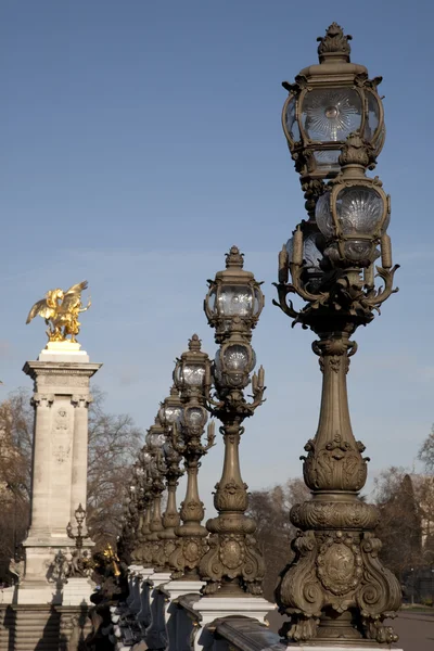 Мост Мост Александра III; Париж — стоковое фото