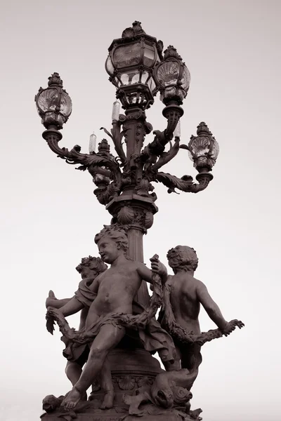Lamppost of Pont Alexandre III Bridge, Paris — Stock Photo, Image