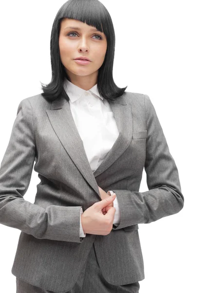 Confident successful businesswoman isolated on white — Stock Photo, Image