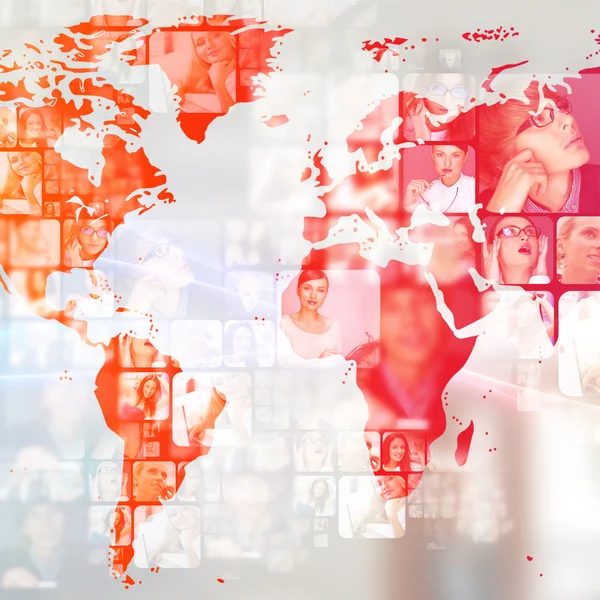 Фото бизнеса светятся на карте мира. Международные — стоковое фото