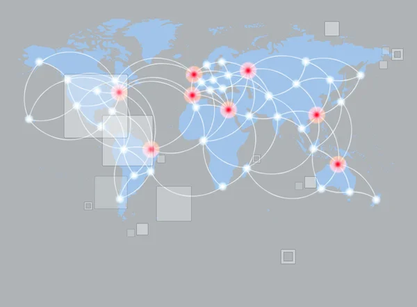 Globala nätverk symbol för internationella comunication featuring — Stockfoto