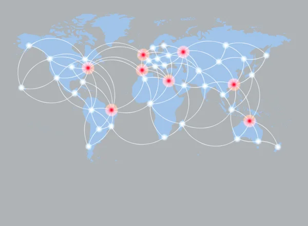 国际通信特色的全球网络符号 — 图库照片