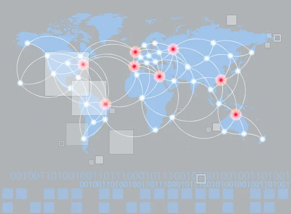 国際コミュニケーション特徴のグローバル ネットワーク記号 — ストック写真