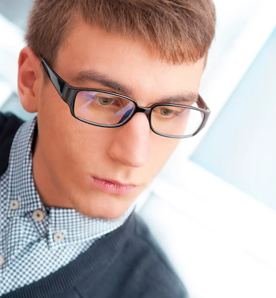 A university college student or casual good looking man wearing — Stock Photo, Image