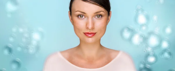Nahaufnahme Portrait von sexy kaukasischen junge Frau mit schönen e — Stockfoto