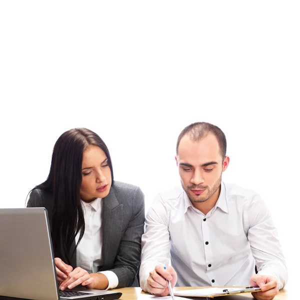 Gruppe glücklicher Geschäftsleute bei einem Treffen im Büro — Stockfoto