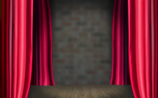 Stage curtain with light and shadow. — Stock Photo, Image