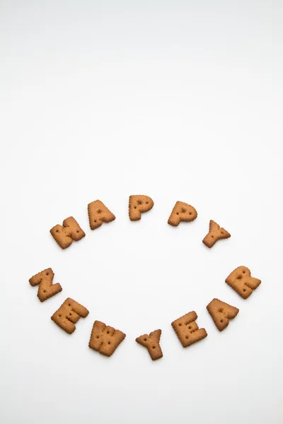 Happy New Year Biscuits II — Stock Photo, Image