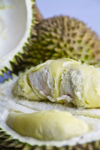 Gepelde durian close-up — Stockfoto