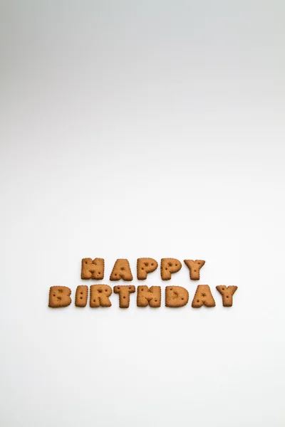 Happy Birthday By Biscuits II — Stock Photo, Image