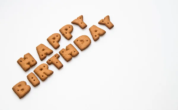 Happy Birthday By Biscuits III — Stock Photo, Image