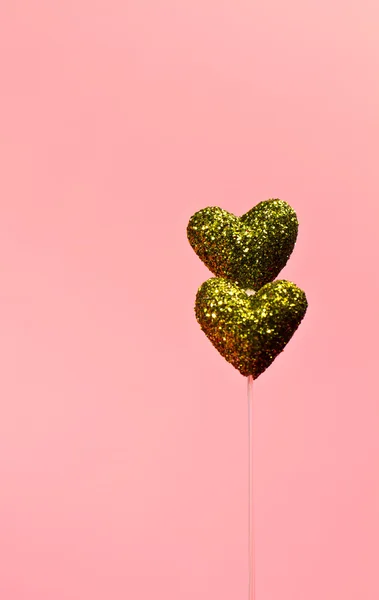 Sevgililer günü - yeşil kalp II — Stok fotoğraf