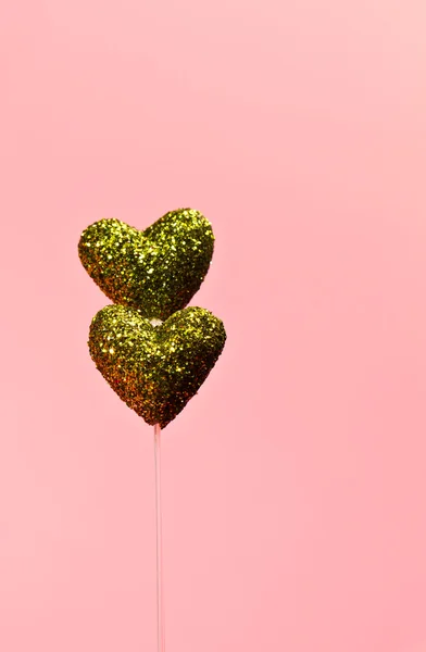 Sevgililer günü - yeşil kalp III — Stok fotoğraf