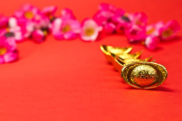 Ano Novo Chinês - lingotes de ouro II — Fotografia de Stock