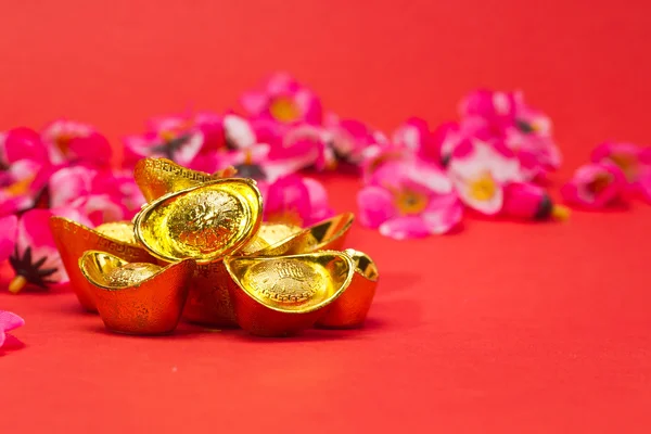 Kinesiska nyåret - guld tackor iv Royaltyfria Stockbilder