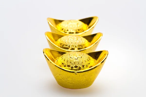 Gong xi fa chai-goud blokken — Stockfoto