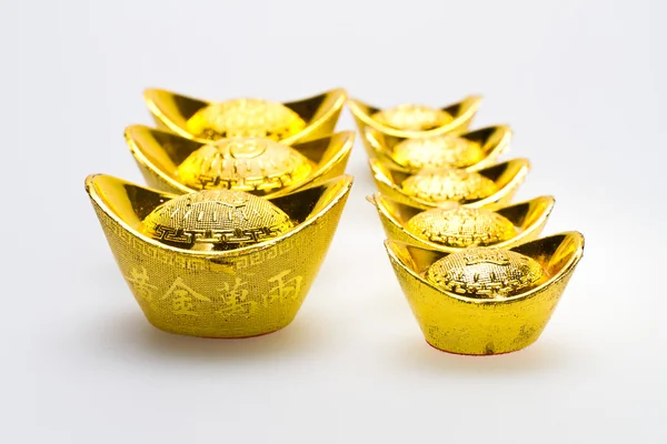 Línea de lingotes de oro Chinse —  Fotos de Stock