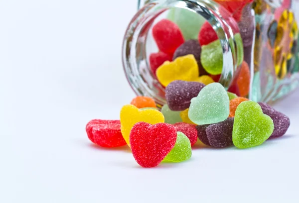 Colorful Love-shaped Jelly — Stock Photo, Image