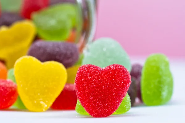 stock image Close-up view of Love-Shaped Jelly