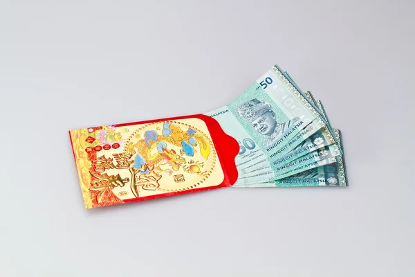 Ang-Pau and Banknote — Stock Photo, Image