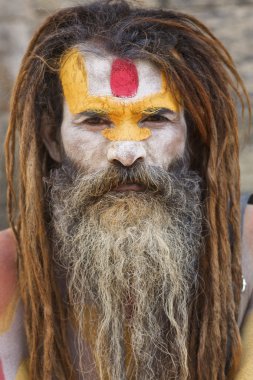 Sadhu Holy Man Kathmandu Nepal clipart