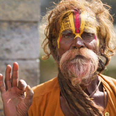 sadhu kutsal adam Katmandu nepal