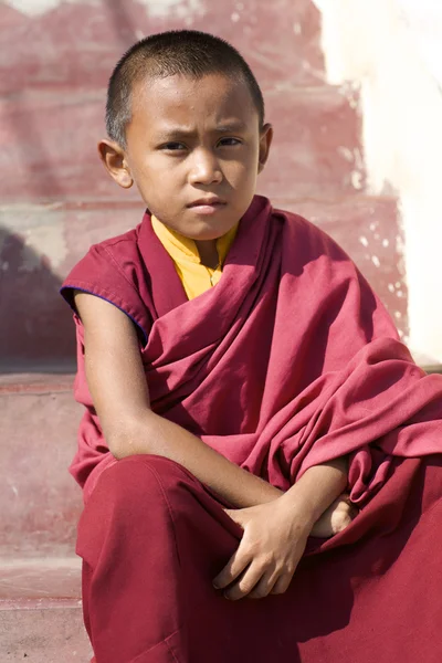 Nepal mnich nowicjusz — Zdjęcie stockowe