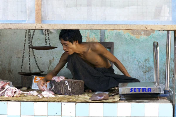 Slager in myanmar — Stockfoto