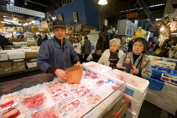 Tsukiji Seafood Market Tokyo Japon — Photo