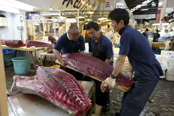 Mercado de Mariscos de Tsukiji Tokio Japón —  Fotos de Stock