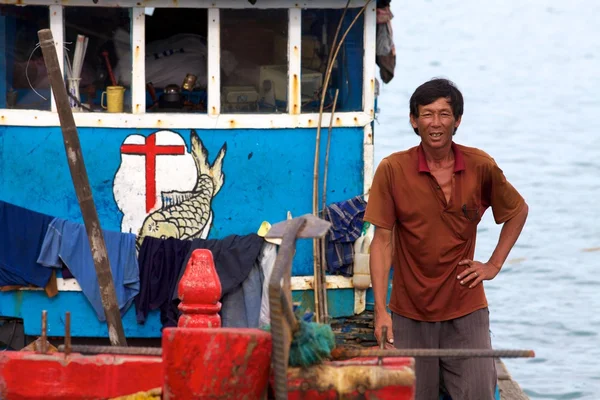 Pescador vietnamita — Fotografia de Stock