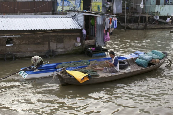 Pescador vietnamita Imágenes de stock libres de derechos