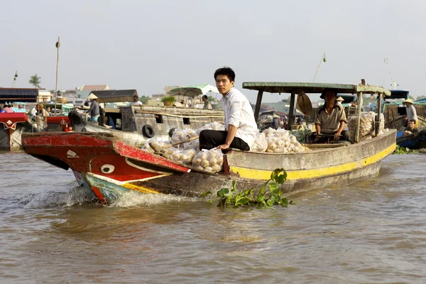 芹苴可以市场越南湄公河三角洲 — 图库照片