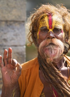 sadhu kutsal adam Katmandu nepal