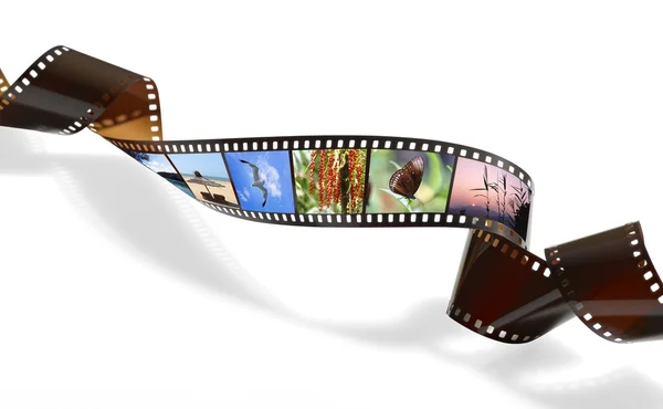 Twisted film for photo or video recording — Stock Photo, Image