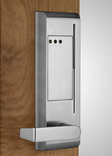 Electronic lock on door — Stock Photo, Image