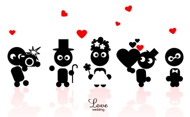 Yummies, set Love, wedding clipart