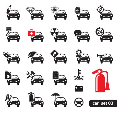 Car service icons, set clipart