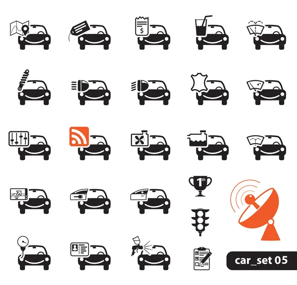 Icônes de service de voiture, ensemble — Image vectorielle