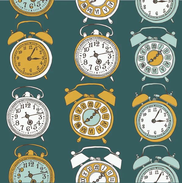 Retro alarm clocks — Stock Vector