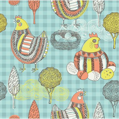 Decorative Country Easter Card clipart