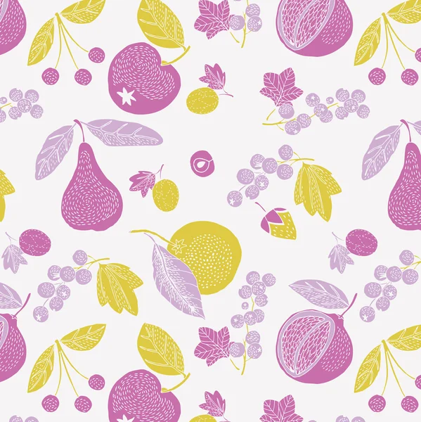 Ilustração de frutas roxas coloridas — Vetor de Stock