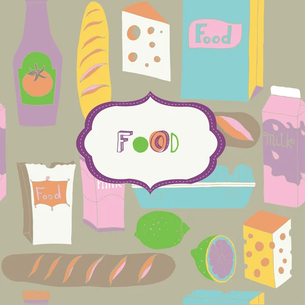 Food background — Stock Vector