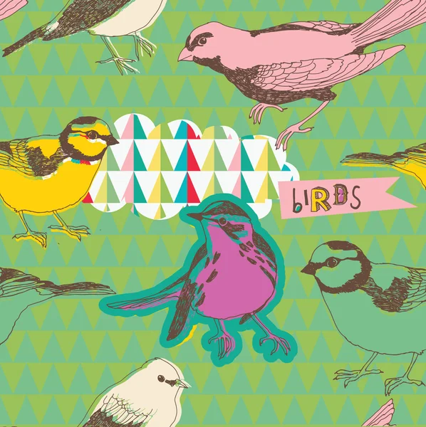 Illustration of birds — Stock Vector
