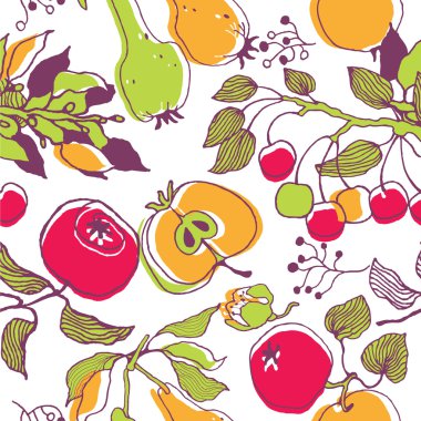 Varios colorful fruits clipart