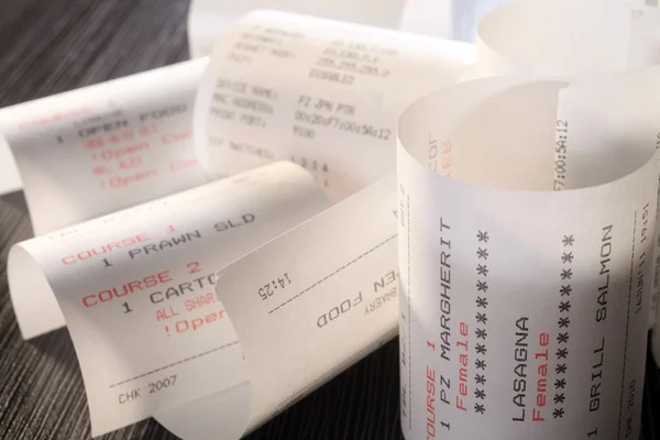 Stock image of group of object- receipt — Stock Photo, Image