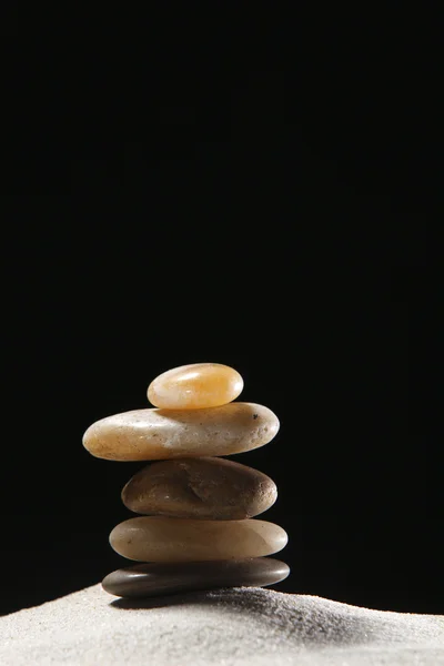 Stack of stones on the sand. — Stock Photo, Image