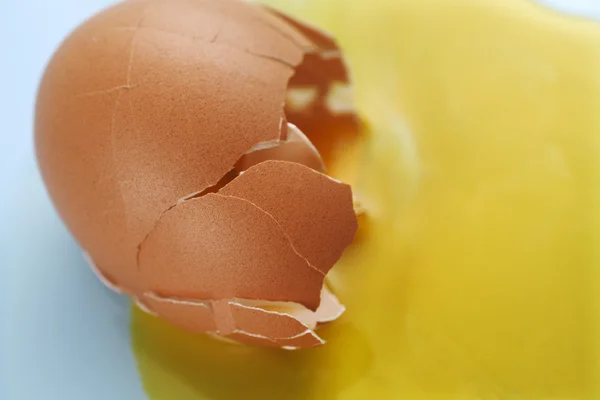 Gema de ovo e clara de ovo salpicada — Fotografia de Stock